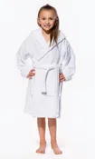 100% Turkish Cotton White Hooded Terry Kid's Bathrobe