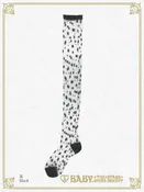 B43SC845 Fairy Crystal Snow See-Through Over Knee Socks