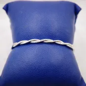 14kt White Gold Diamond (0.36 ctw) Bangle Bracelet