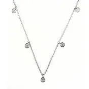 14K White Gold Diamond Necklace