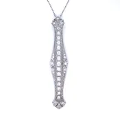 Platinum Art Deco Diamond Pendant