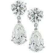 14 Carat Diamond Dangle Earrings in Platinum – V37258-1