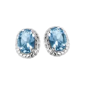 Colored Stone Earrings Silver