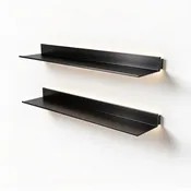 Battery W/ Switch LED Aluminum Wall Mounted Floating Display Shelf