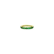 Emerald & Yellow Gold Stacker Ring