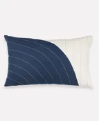 Anchal Navy Curve Lumbar Pillow Cover