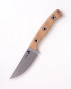 Akris Stonewash Standard G-10 Dark Earth with Natural Leather Sheath (95-10DE-4)
