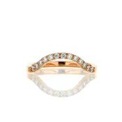 14k Rose Gold Diamond Shadow Band