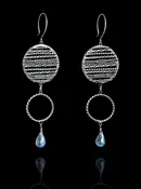 F05- Filigree Dangle Earring w/ Labardorite — Filomena Demarco Jewelry