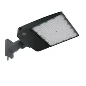 100 / 120 / 150 Watt Adjustable LED Shoebox Light | 16600 to 25000 Lumens | 3000K / 4000K / 5000K | 100V-277V | Built-in Photocell