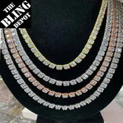925 Small Clustered Diamond Tennis Chain