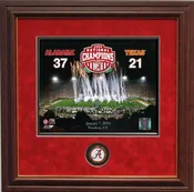 “2009 National Championship” framed photo fireworks