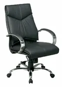 Deluxe Mid Back Executive Black Leather Chair #8201