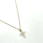 14kyg Diamond Cross Necklace