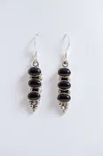 3 Onyx Stone Dangle Earring