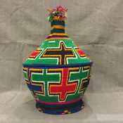 berber lidded basket, 14x10
