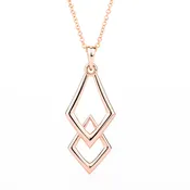 14k Rose Gold Chevron Pendant