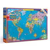 100 Piece Puzzles - World Map
