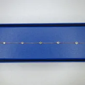 14kt Rose Gold Bracelet with 5 Diamond Rounds (0.43 ctw)
