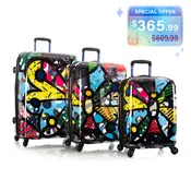 Britto - Butterfly Transparent 3 Piece Luggage Set - The Art of Modern Travel™