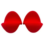 Pair of Red "Tongue" Lounge Chairs (Model 577) by Pierre Paulin for Artifort — RETRO INFERNO