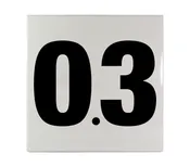 0.3 Ceramic Smooth Tile Depth Marker 6 Inch x 6 Inch with 4 Inch Lettering