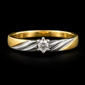 14K Two-Tone Gold Diamond Ring