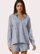 Americana Flag Button Down Top