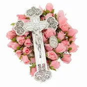 53 BEAD LARGE ROSARY SILK FLOWER FILLED | 1-Piece per Pack