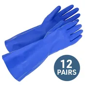 11-mil Flock-Lined Chemical Resistant Nitrile Gloves | 12 Pairs $1/pr
