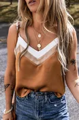 Color Block Spaghetti Straps Tank Top | S-XL