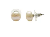 10-11mm White Fresh Water Pearl-Post Earring