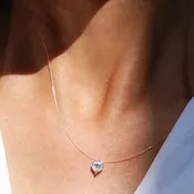 1 Carat Moissanite Heart Pendant Necklace — 925 Sterling Silver | Le'Var