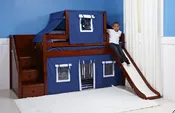 Bunk Bed with Slide Chestnut