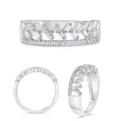 14K White Gold Baguette Diamond Ring