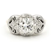 Vintage 14 Karat Gold Engagement Ring With 0.67 Carat Old European Cut Diamond EGL – F VS2