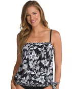 24th and Ocean East Coast Bandeau Blouson Tankini Top