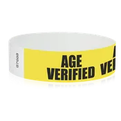 Clearance 3/4" Tyvek® Wristbands (Age Verified – Yellow)