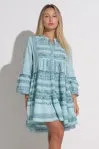 Elan 2 Tone A-Line Dress Blue