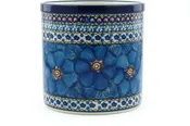 6" Untensil Jar Cobalt Poppies