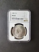 1882 $1 Morgan Silver Dollar NGC MS64