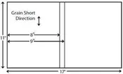 11" x 17" - 24# Two Vertical Perfs at 8" and 9" (2,500 sheets/carton)