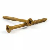 2.5" #8 #8 Coated Steel Tan Colored Deck Screws