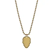 Antique Skull Necklace in Gold