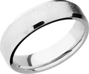 Cobalt chrome 6mm beveled band
