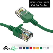 0.75Ft CAT6A UTP Slim Ethernet Network Booted Cable 28AWG Green (Part Number – ATDS100270GN)