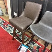 ARHAUS COUNTER SWIVEL CHAIRS PAIR NEW