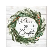 10x10 Merry and Bright Wreath Sign
