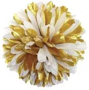 10" ACI Gold/White Lame' Artificial Silk Mum - 21 Layers | 1 Count