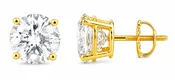 0.75ctw Four Prong Diamond Studs-Screw Backs